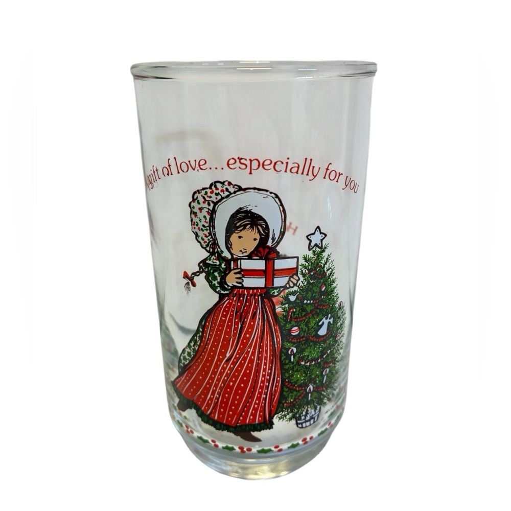Vintage Holly Hobbie Coca Cola Glass “A Gift of Love Especially for You”